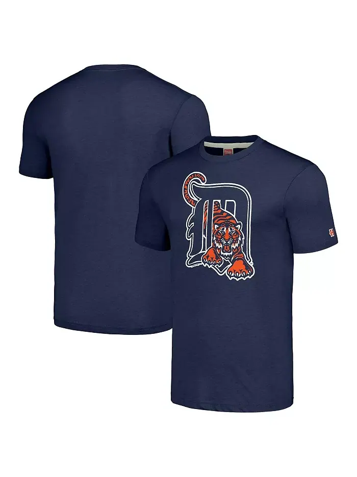 Мужская футболка трикотажная с ручной прорисовкой логотипа Detroit Tigers из коллекции Cooperstown