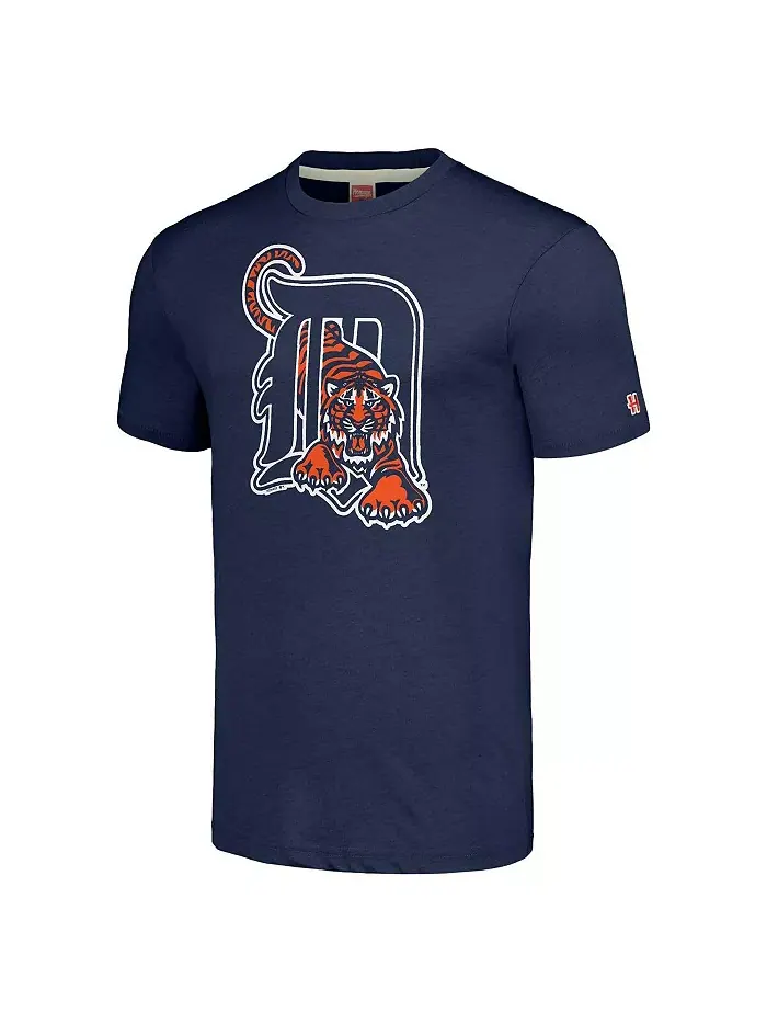 Мужская футболка трикотажная с ручной прорисовкой логотипа Detroit Tigers из коллекции Cooperstown — изображение 2 из 3