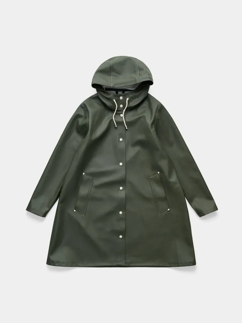 Плащ Mosebacke с капюшоном и длинными рукавами Stutterheim — изображение 4 из 8, зеленый