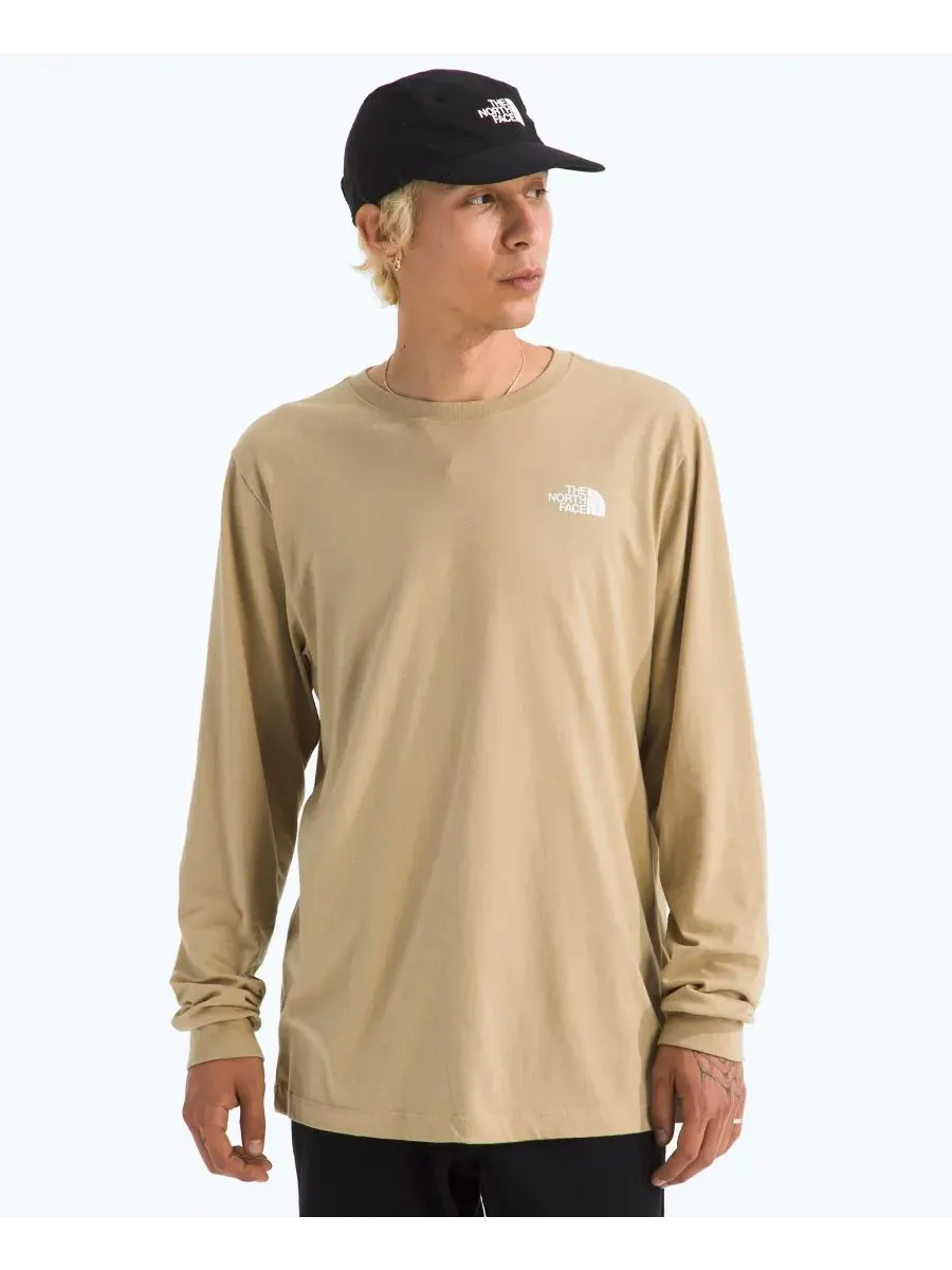 Мужская футболка с длинными рукавами Evolution Box NSE Regular The North Face, хаки stone
