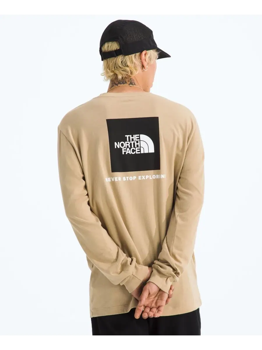 Мужская футболка с длинными рукавами Evolution Box NSE Regular The North Face, хаки stone — изображение 3 из 3