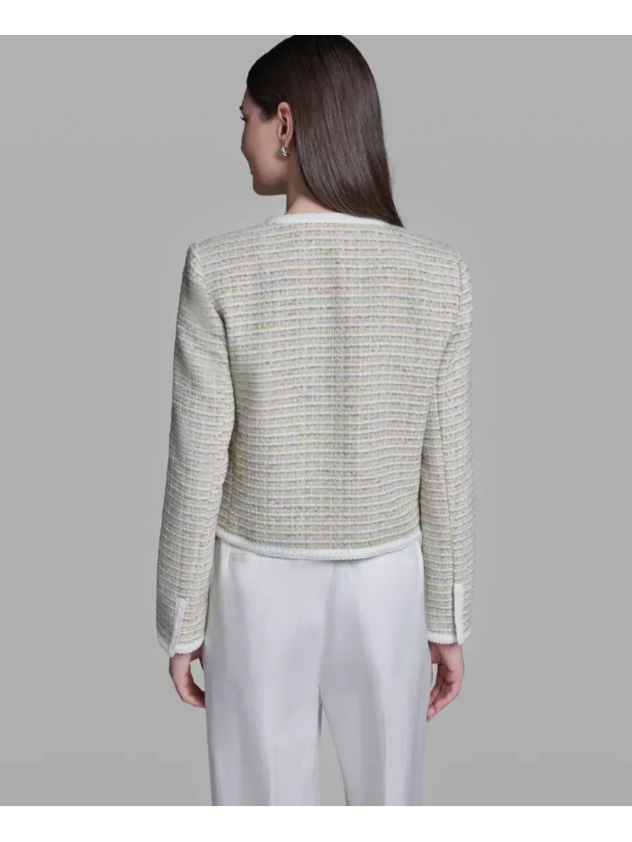 Женская куртка с круглым вырезом и открытым передом Bcbg — изображение 4 из 9, мульти