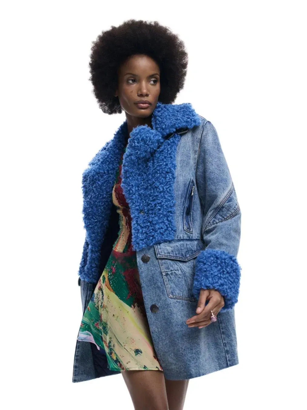 Женское гибридное джинсовое пальто Desigual — изображение 2 из 6, серый