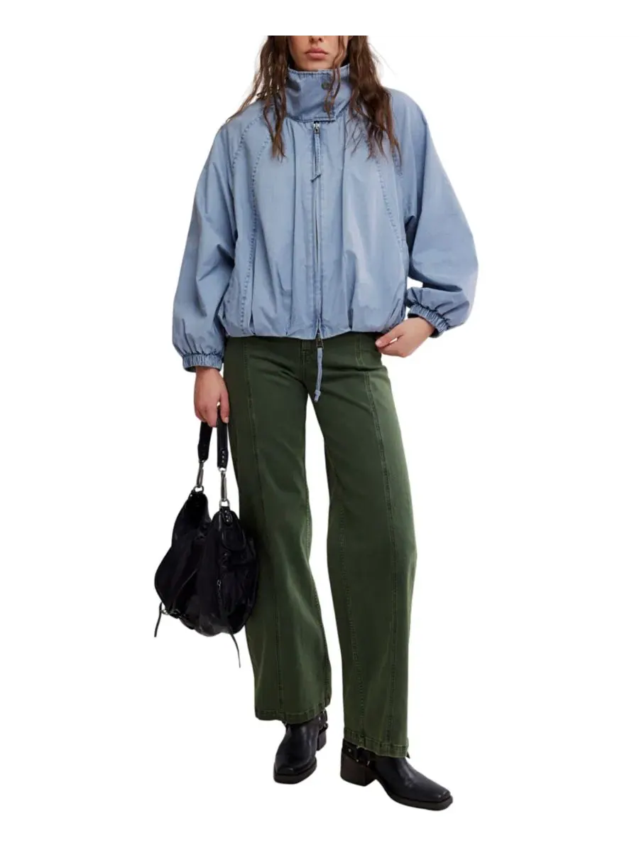 Женская куртка оверсайз Chelsea Free People — изображение 2 из 5, серый