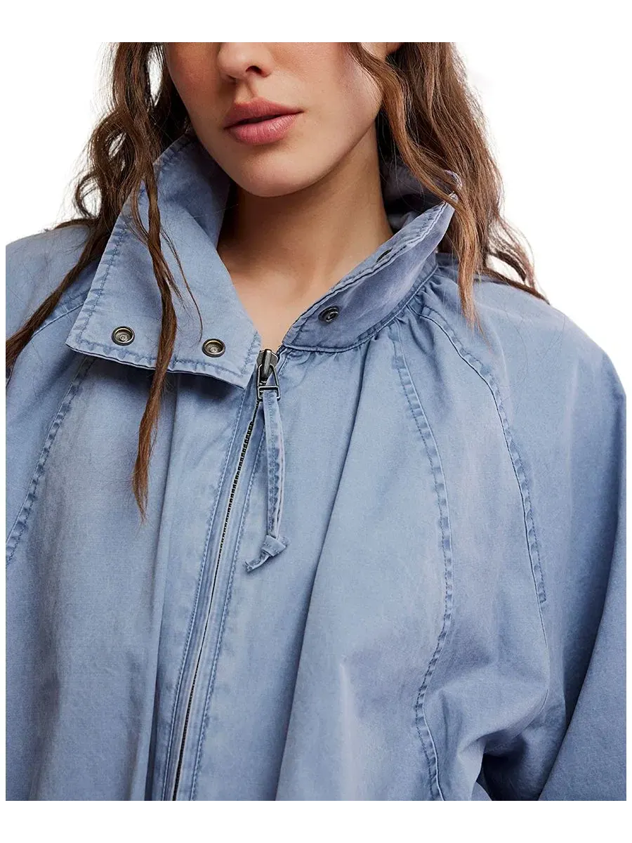 Женская куртка оверсайз Chelsea Free People — изображение 4 из 5, серый