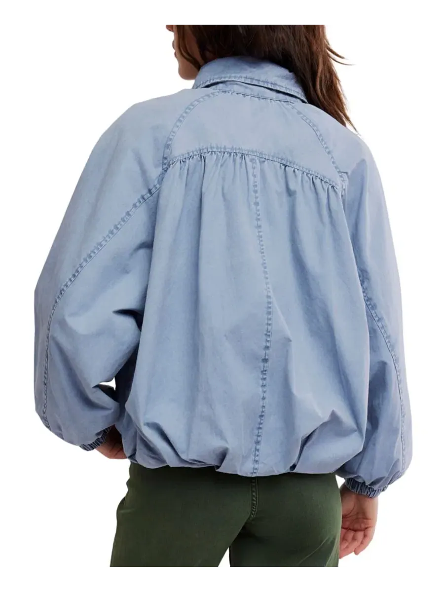 Женская куртка оверсайз Chelsea Free People — изображение 5 из 5, серый