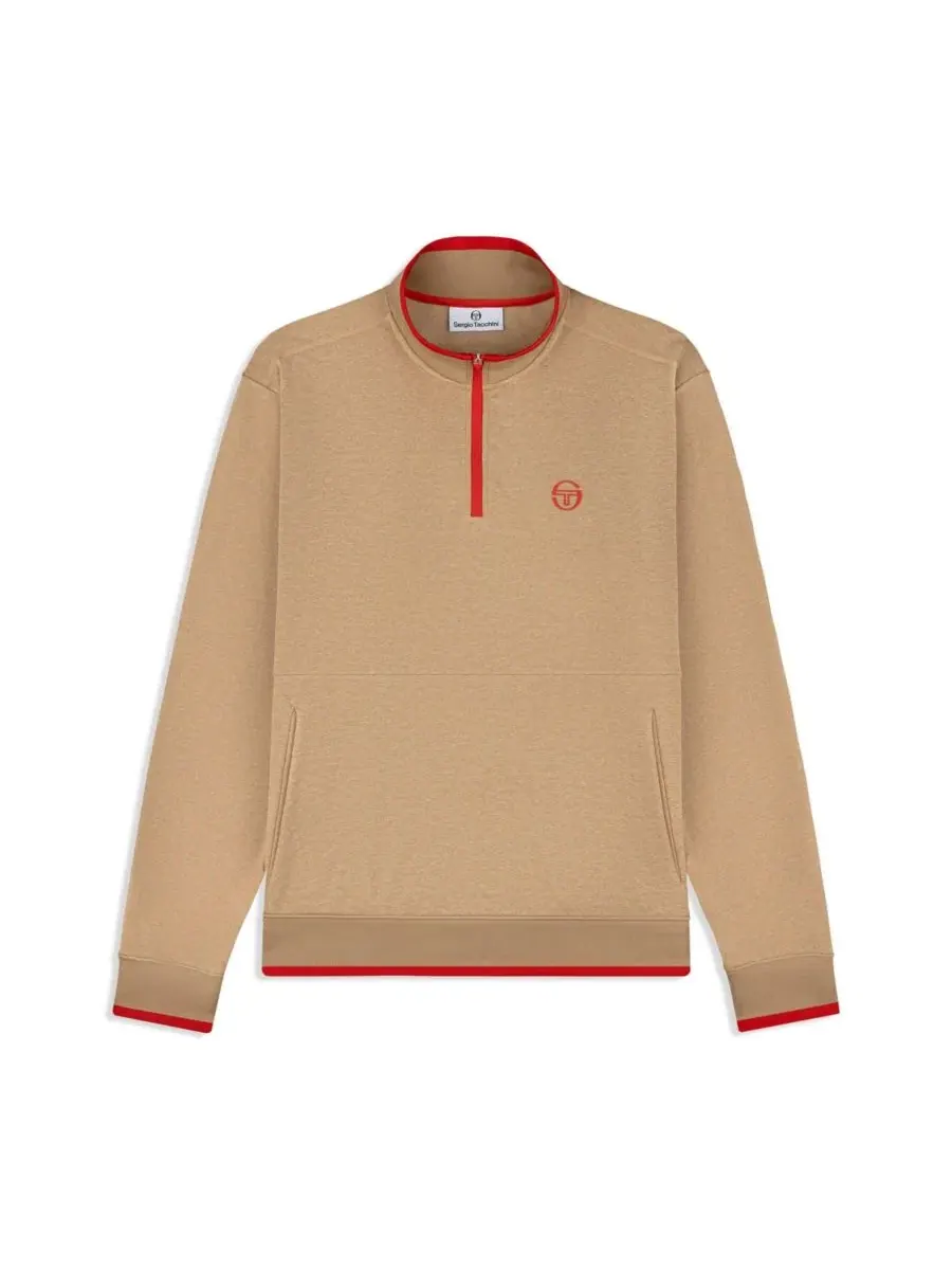 Пуловер с четверть-застежкой Nuvola Sergio Tacchini — изображение 5 из 5, коричневый