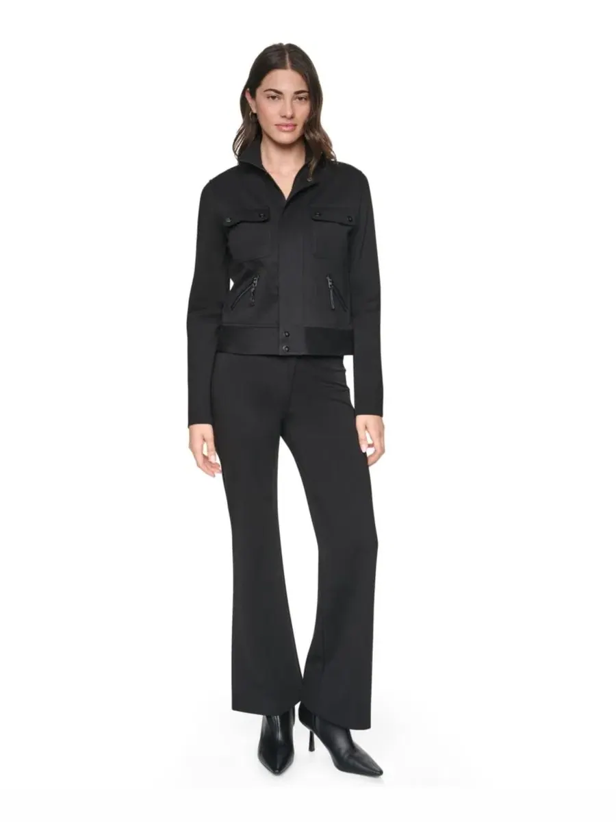 Женский жакет Soho Ponte Tech Zip-Front DKNY — изображение 2 из 6, черный