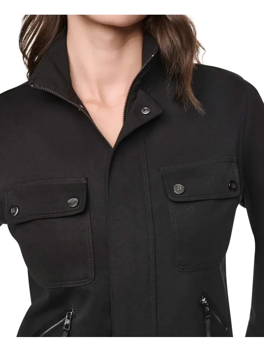 Женский жакет Soho Ponte Tech Zip-Front DKNY — изображение 6 из 6, черный