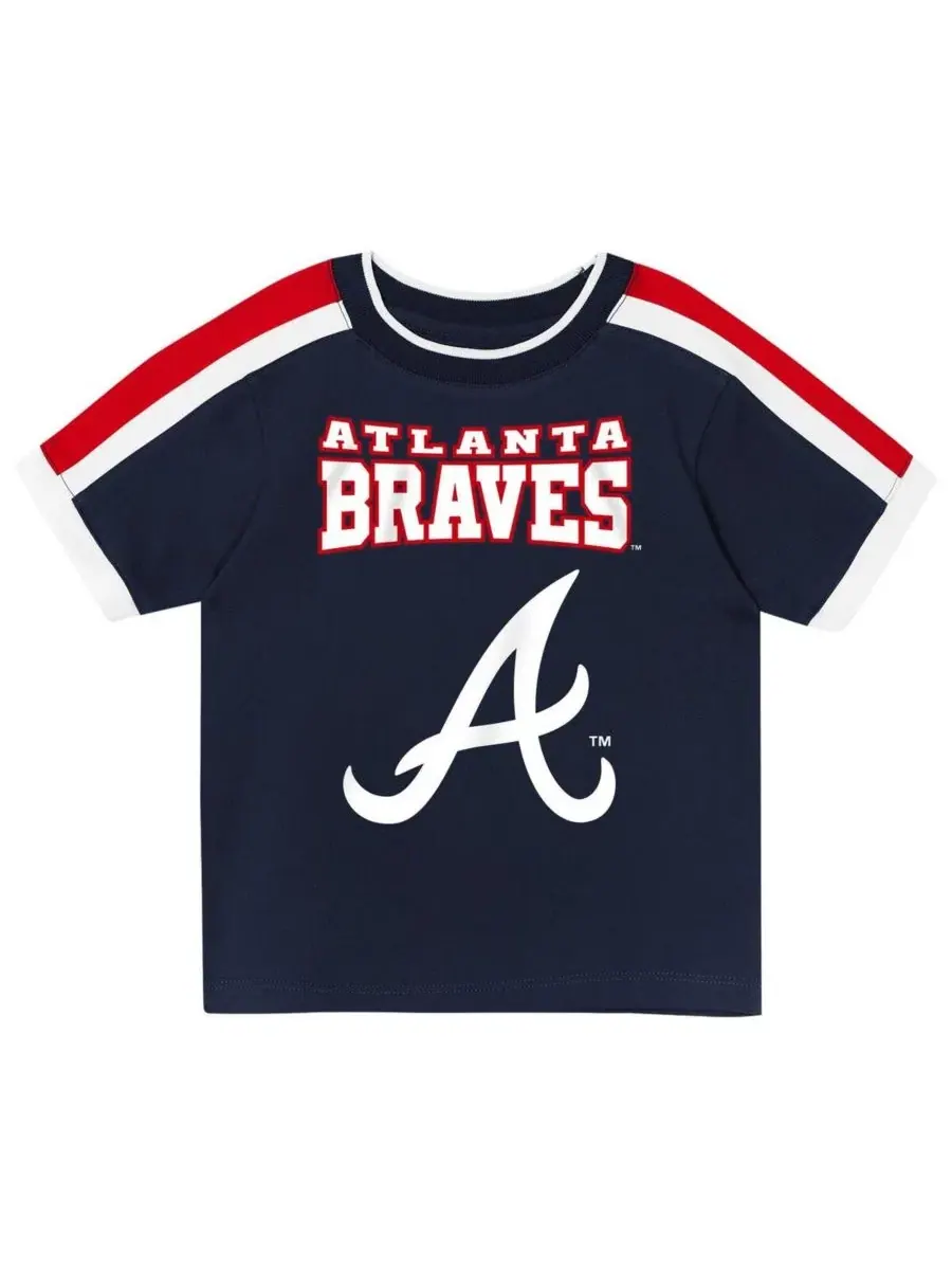 Комплект футболки и шорт Atlanta Braves Ground Ball Outerstuff — изображение 2 из 5, темно-синий