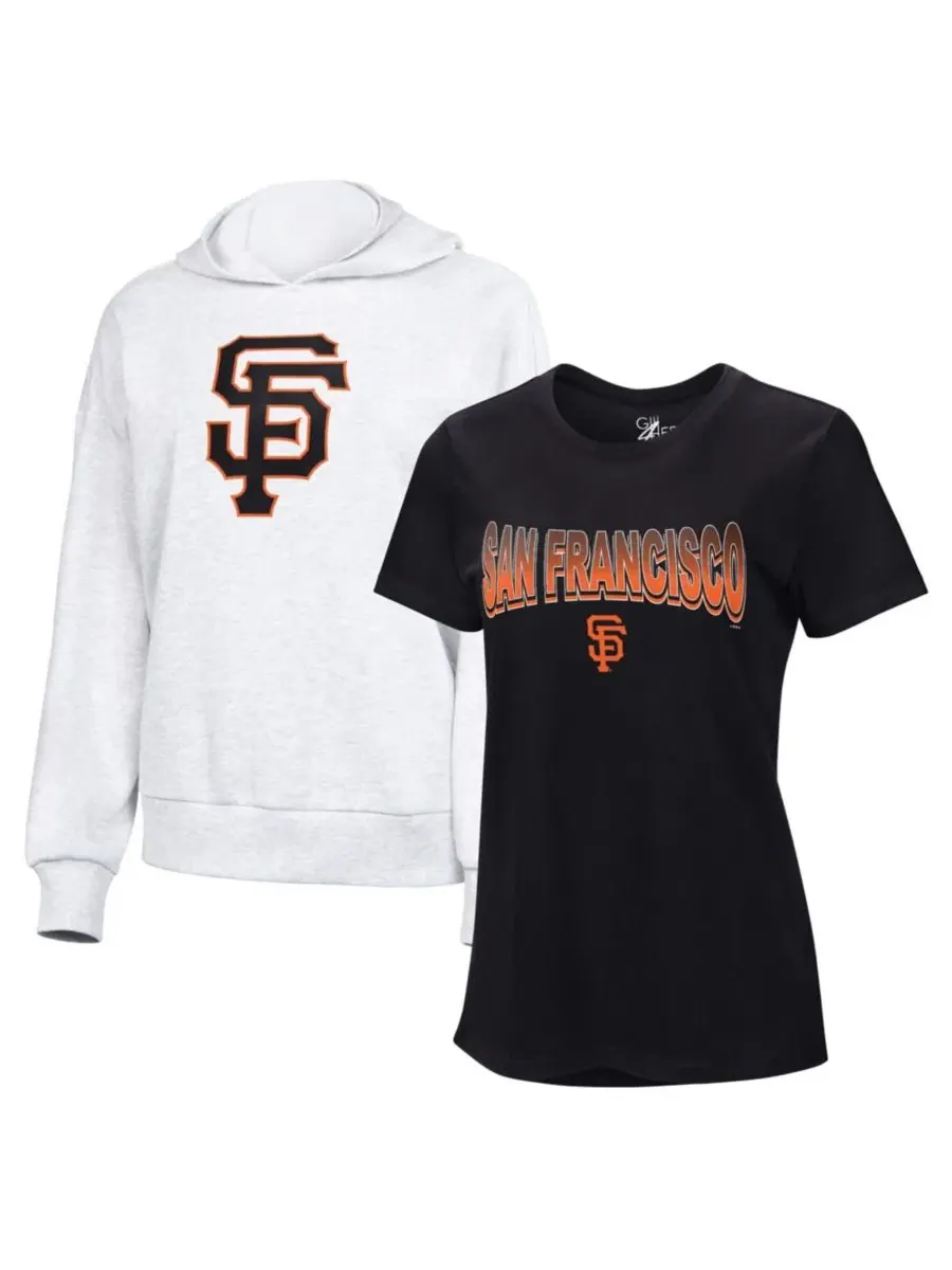 Комплект футболки и худи с принтом San Francisco Giants G-III 4Her by Carl Banks, Black, Bright