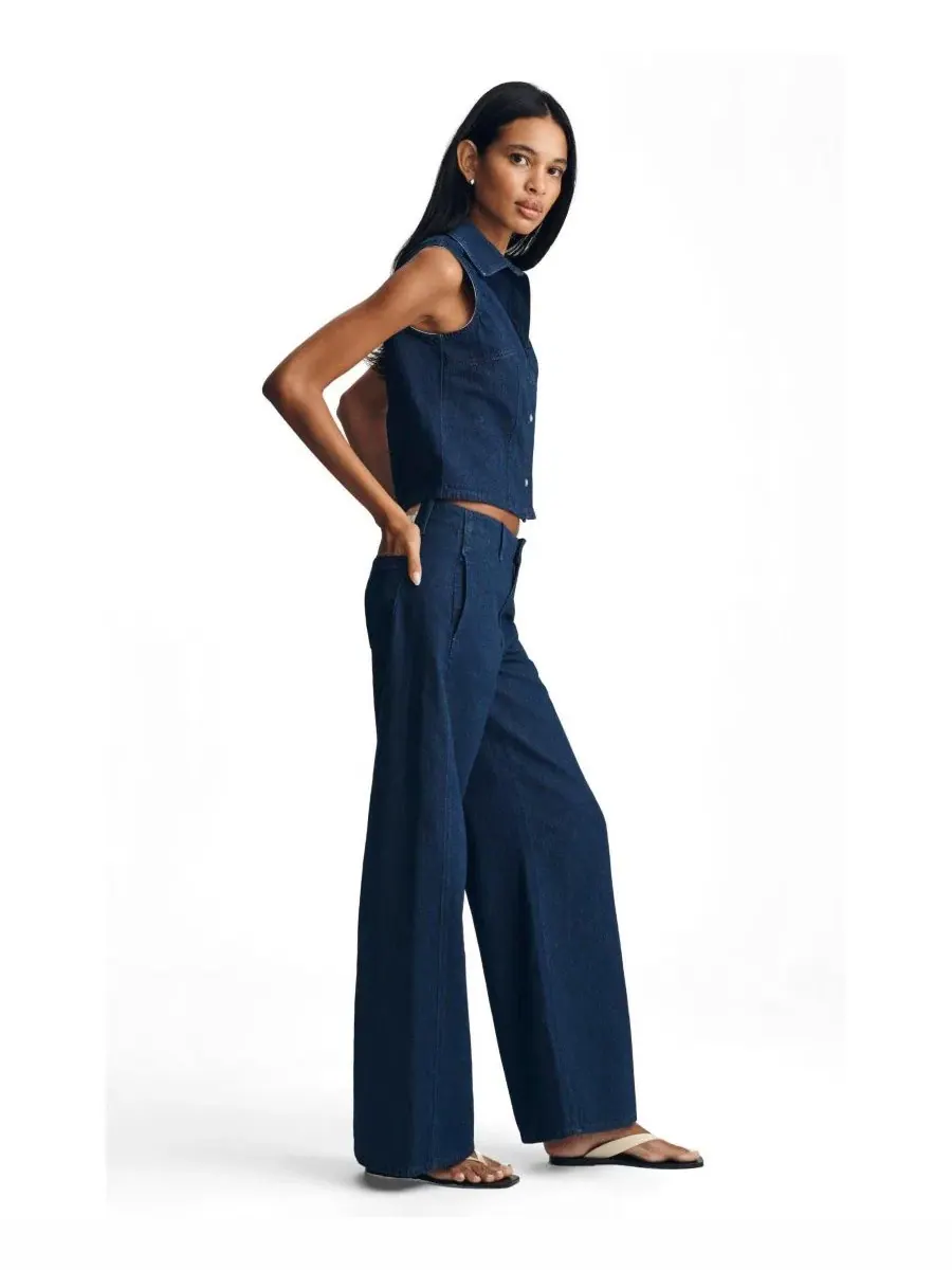 Джинсы Siena Wide Leg Mavi Jeans — изображение 2 из 6, темный джинсовый синий