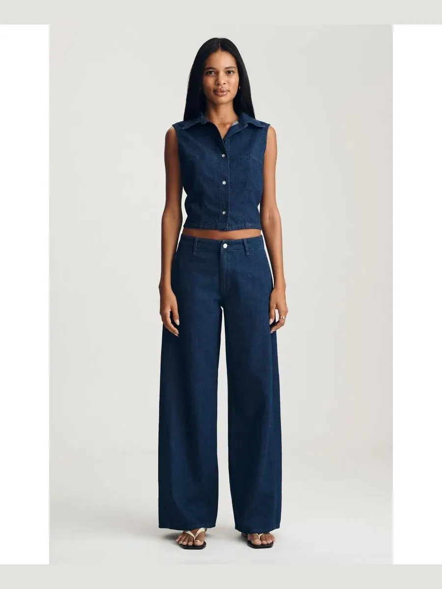 Джинсы Siena Wide Leg Mavi Jeans — изображение 4 из 6, темный джинсовый синий