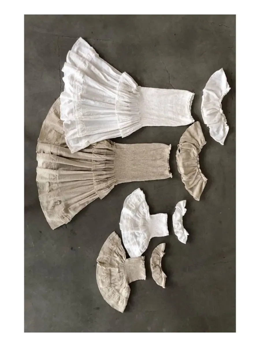 Комплект из топа с рюшами и макси-юбки Sienna Ruffled Skirt Set JLUXLABEL — изображение 4 из 8, белый