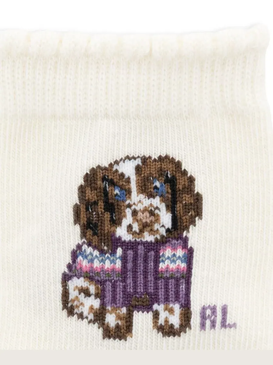 Комплект носок с рождественским принтом, 3 пары Polo Ralph Lauren — изображение 4 из 5, белый