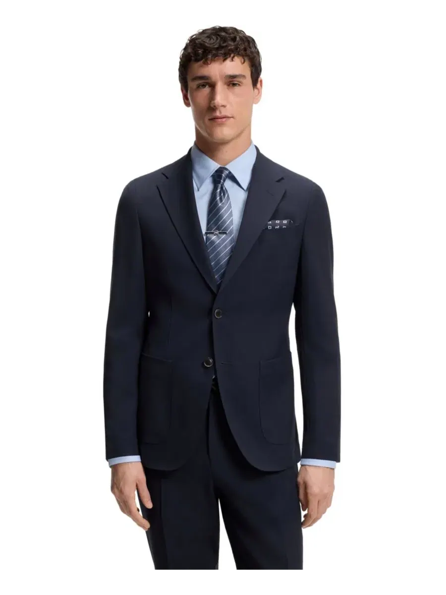 Пиджак из шерсти и шелка Slim Fit Hugo Boss