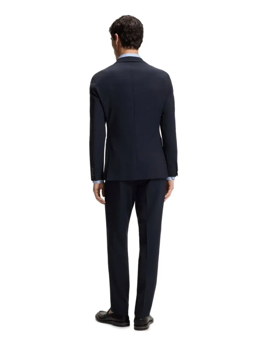 Пиджак из шерсти и шелка Slim Fit Hugo Boss — изображение 3 из 5, синий