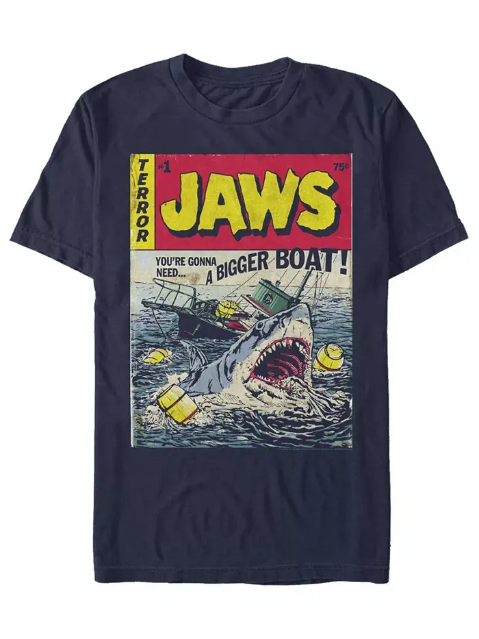 Мужская футболка с коротким рукавом Pulp Attack Jaws — синий