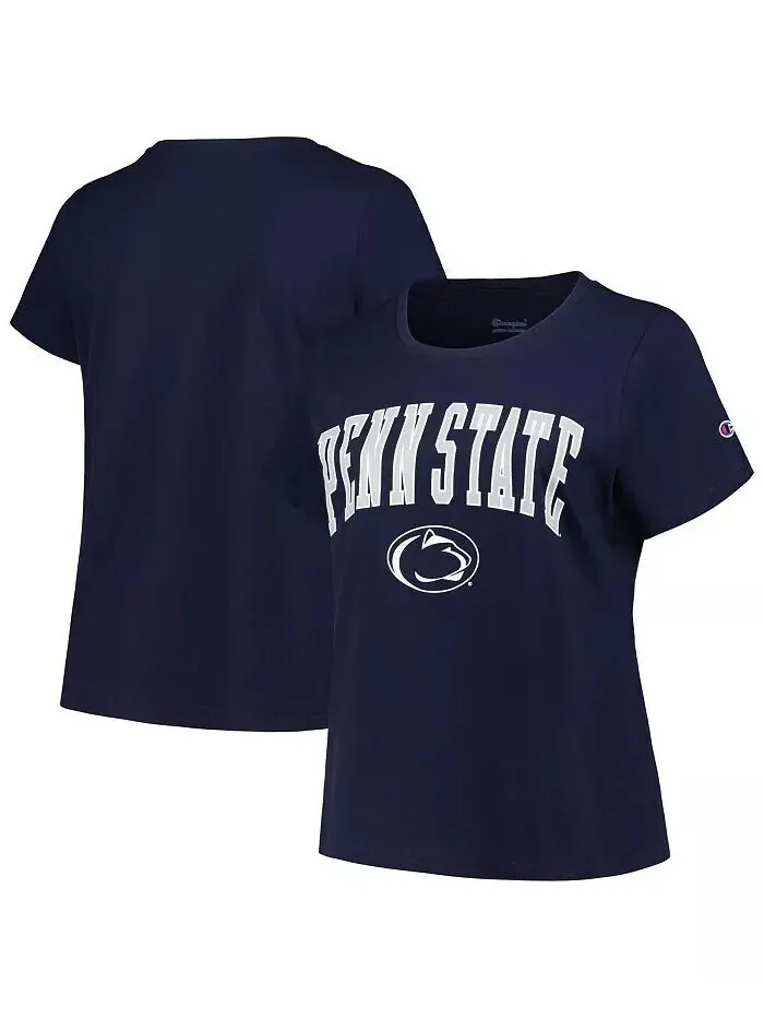 Женская темно-синяя футболка с круглым вырезом и круглым вырезом Penn State Nittany Lions больших — синий