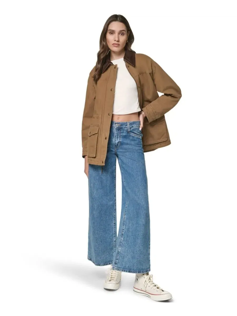 Джинсовое пальто с вельветовым воротником Levi's — изображение 2 из 7, коричневый