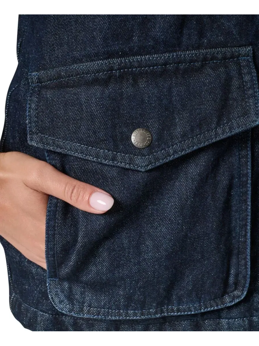 Джинсовая куртка-анорак с воротником из вельвета Levi's, Dark Rinse Wash — изображение 6 из 9