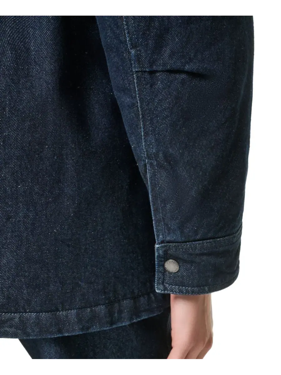 Джинсовая куртка-анорак с воротником из вельвета Levi's, Dark Rinse Wash — изображение 9 из 9