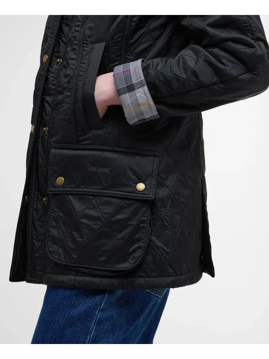 Женское пальто Beadnell Polarquilt Barbour — изображение 4 из 7, черный