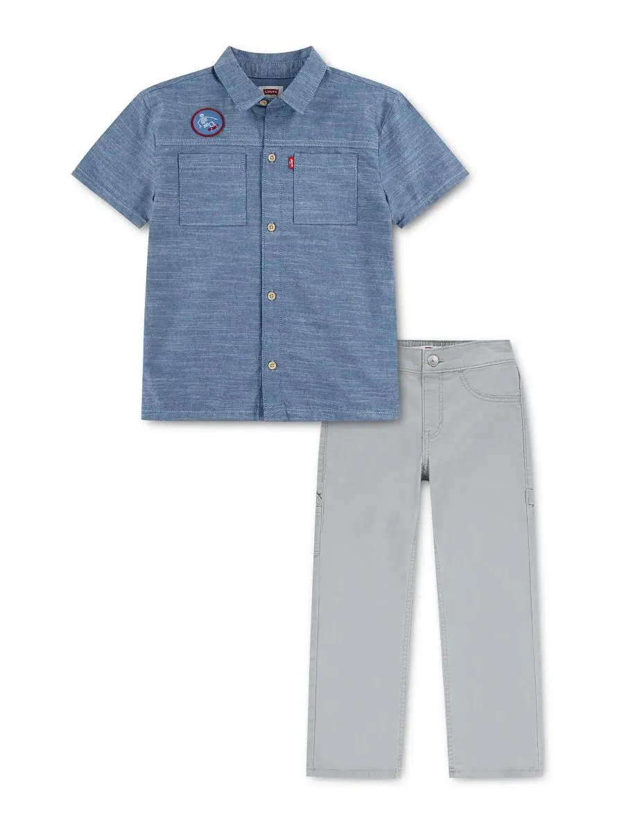 Комплект из рубашки и брюк Chambray Top and Pants Levi's