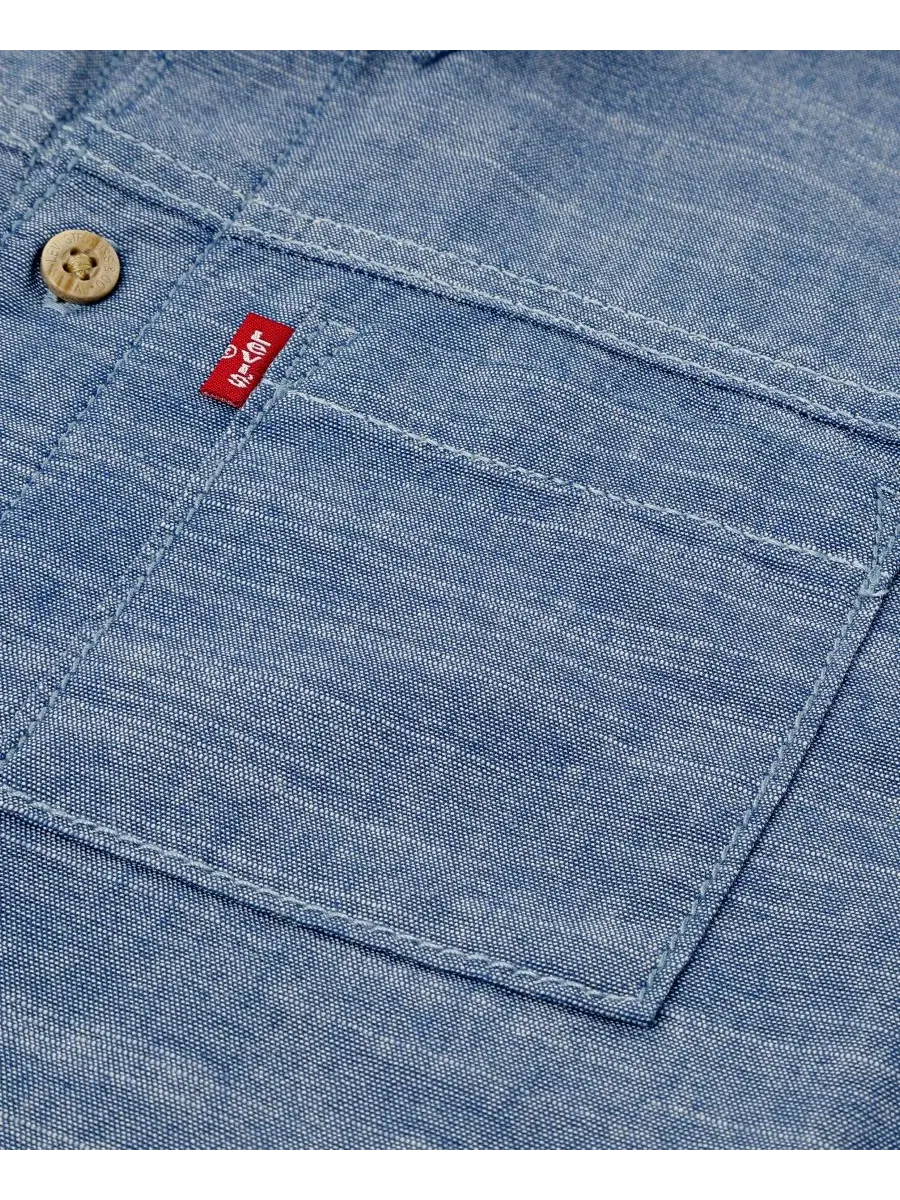 Комплект из рубашки и брюк Chambray Top and Pants Levi's — изображение 4 из 5, синий/серый
