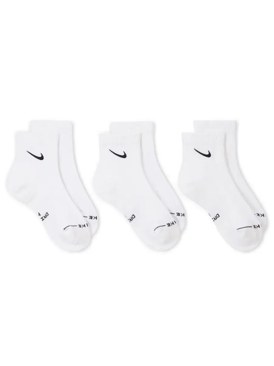 Комплект носков с усиленной пяткой и мыском Nike Everyday Elevated Ankle — изображение 2 из 4, белый