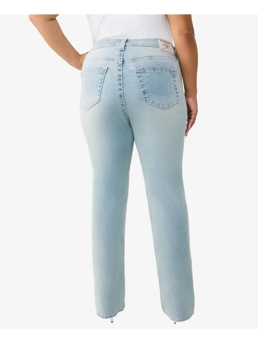 Джинсы прямого кроя Billie Mid-Rise Straight Big T True Religion — изображение 3 из 3, светлая стирка