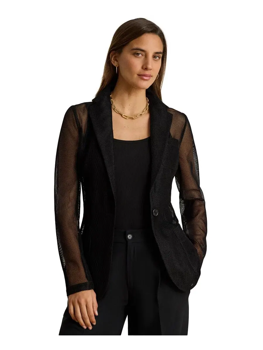 Блейзер с вырезом-шалью и одним застежкой Lauren Ralph Lauren