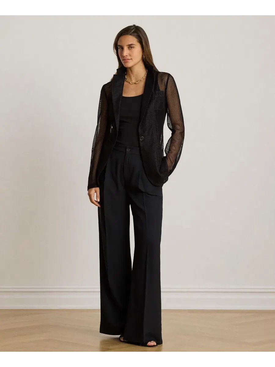 Блейзер с вырезом-шалью и одним застежкой Lauren Ralph Lauren — изображение 3 из 7, черный