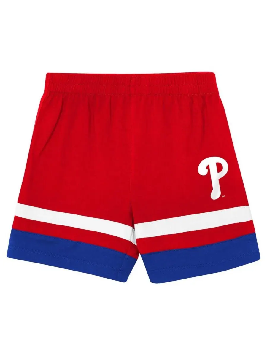 Комплект футболки и шорт с принтом Philadelphia Phillies, модель Ground Ball Outerstuff — изображение 4 из 5, красный