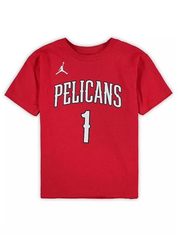 Красная футболка Zion Williamson New Orleans Pelicans Statement Edition для мальчиков и девочек — изображение 2 из 3