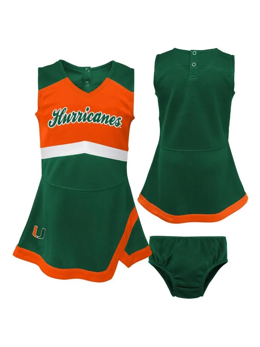 Комплект платье и шорты с вышивкой Miami Hurricanes Cheer Captain Outerstuff