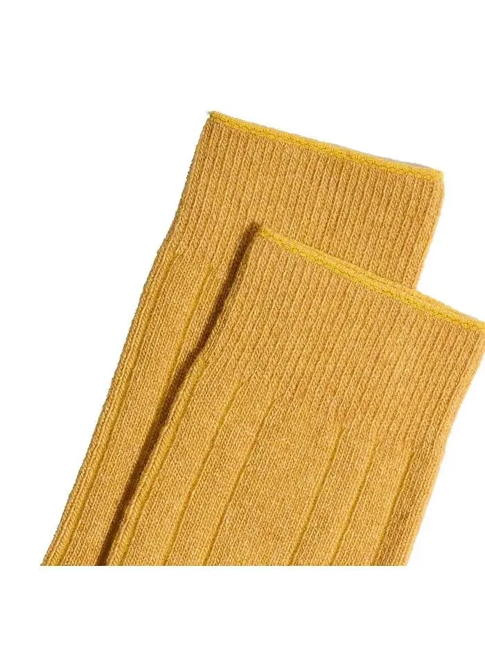 Женские носки Lux Italian Wool Cashmere Crew Socks Stems — изображение 2 из 2, охристый