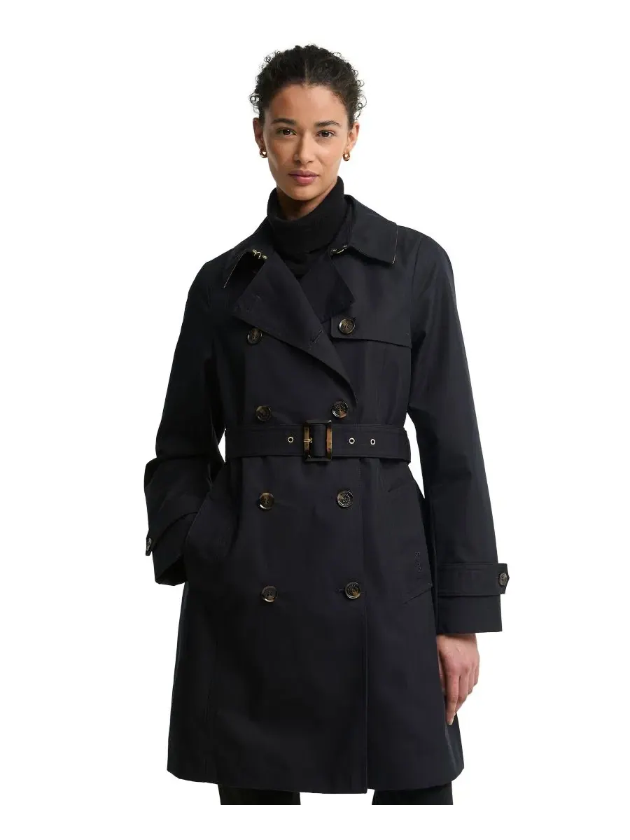 Плащ с поясом Greta Double-Breasted Belted Trench Coat Barbour