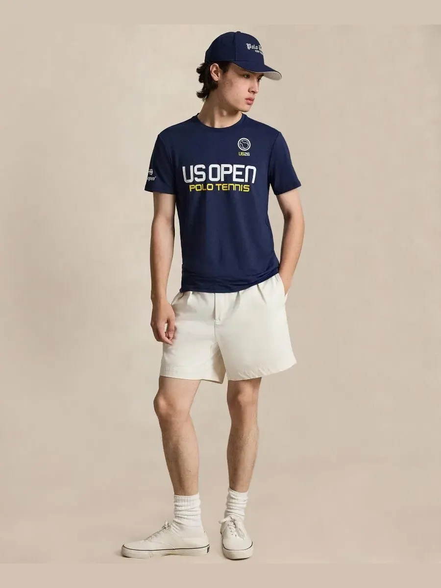 Футболка с принтом US Open, Slim Fit Polo Ralph Lauren — изображение 2 из 6, темно-синий