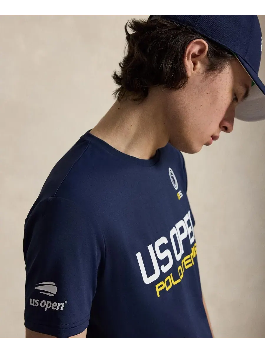 Футболка с принтом US Open, Slim Fit Polo Ralph Lauren — изображение 3 из 6, темно-синий