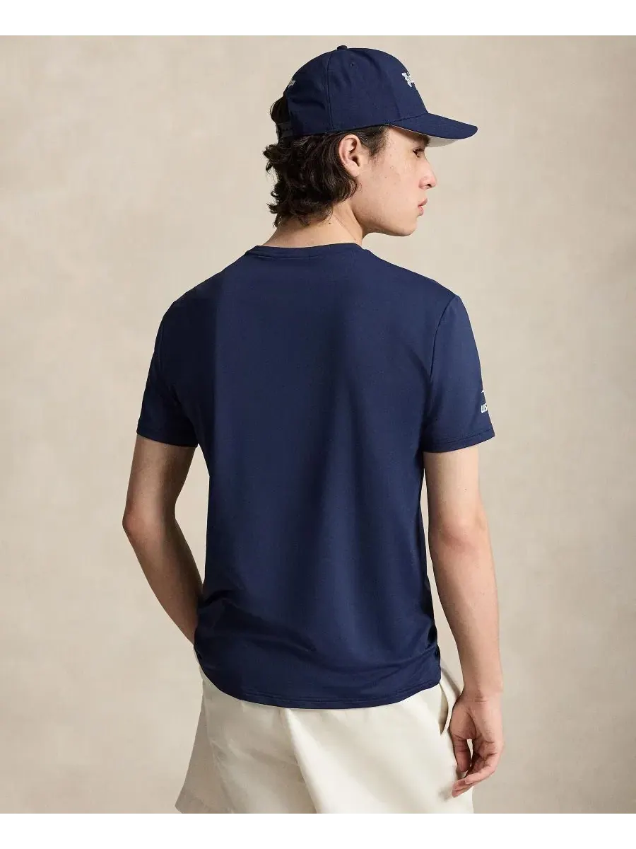 Футболка с принтом US Open, Slim Fit Polo Ralph Lauren — изображение 4 из 6, темно-синий