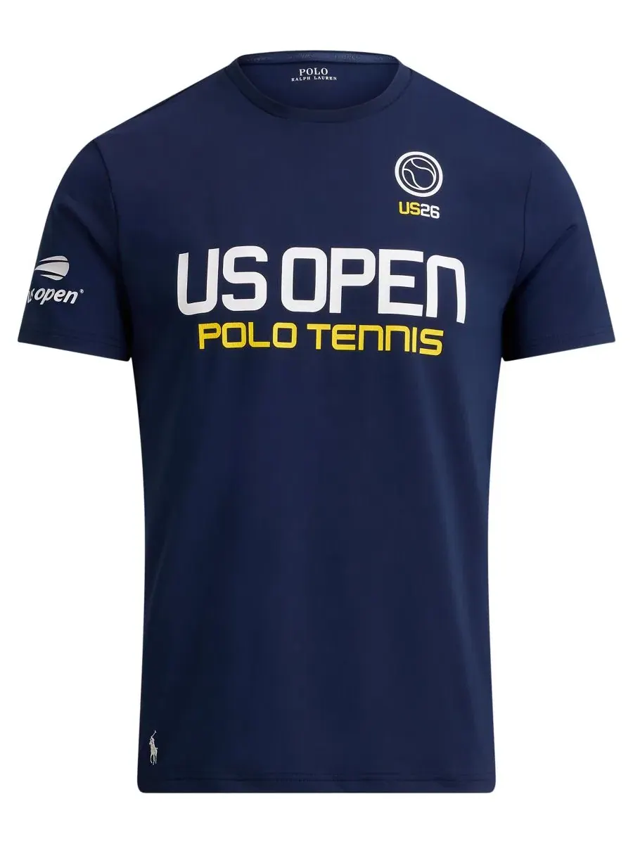 Футболка с принтом US Open, Slim Fit Polo Ralph Lauren — изображение 5 из 6, темно-синий