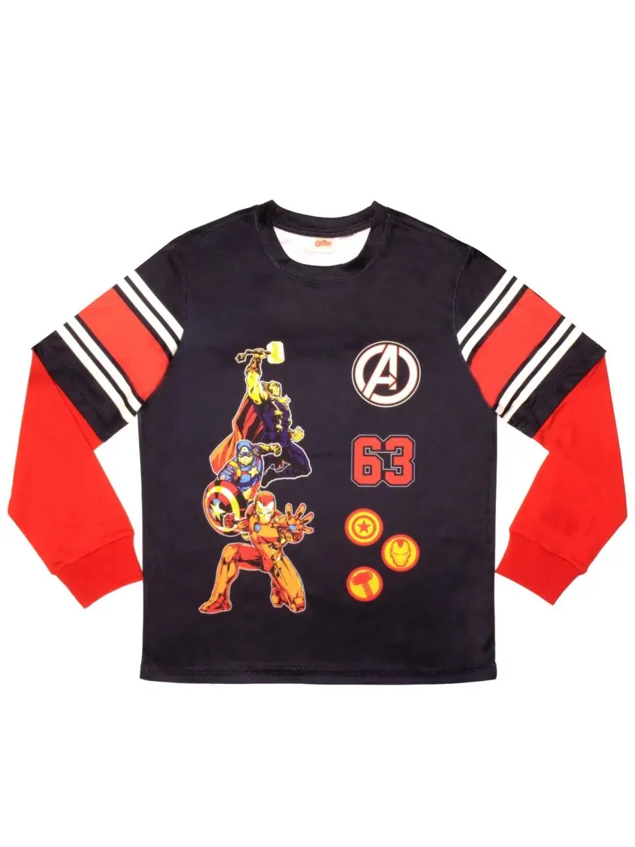 Комплект из лонгслива и брюк Marvel Avengers — изображение 2 из 3, темно-синий