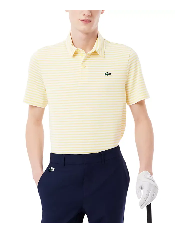 Поло Lacoste, мужское, желтое