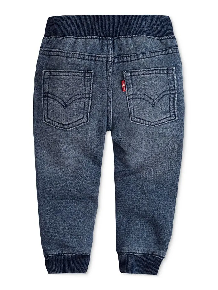 Вязаные джинсовые брюки-джоггеры для маленьких мальчиков Levi's — изображение 2 из 2
