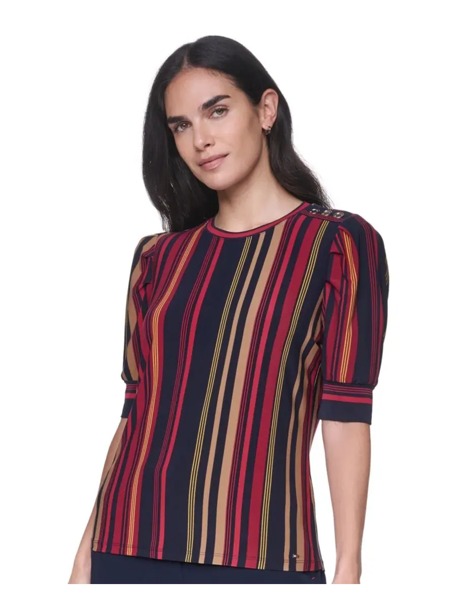 Топ с коротким рукавом в полоску Tommy Hilfiger