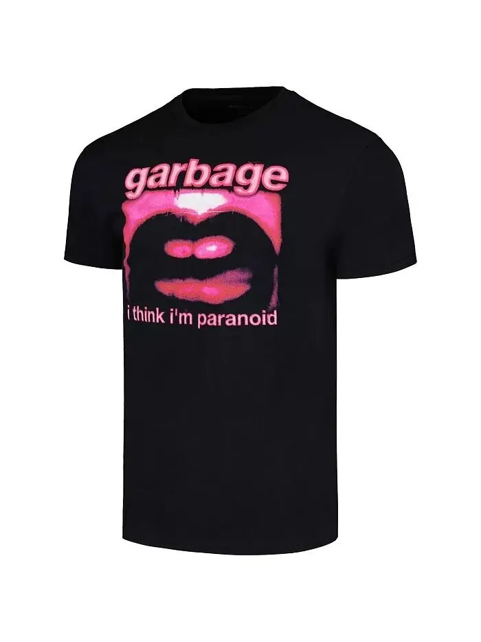 Мужская черная футболка с рисунком Garbage Paranoid Manhead Merch — изображение 2 из 3, черный