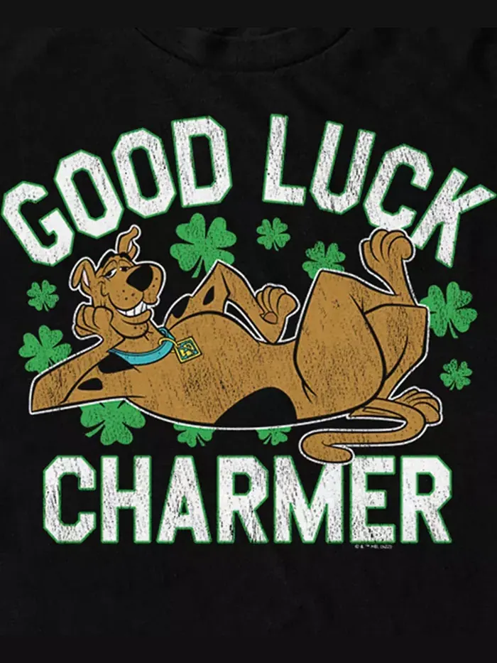 Мужская футболка с коротким рукавом Good Luck Charmer Scooby Doo — изображение 3 из 3, черный