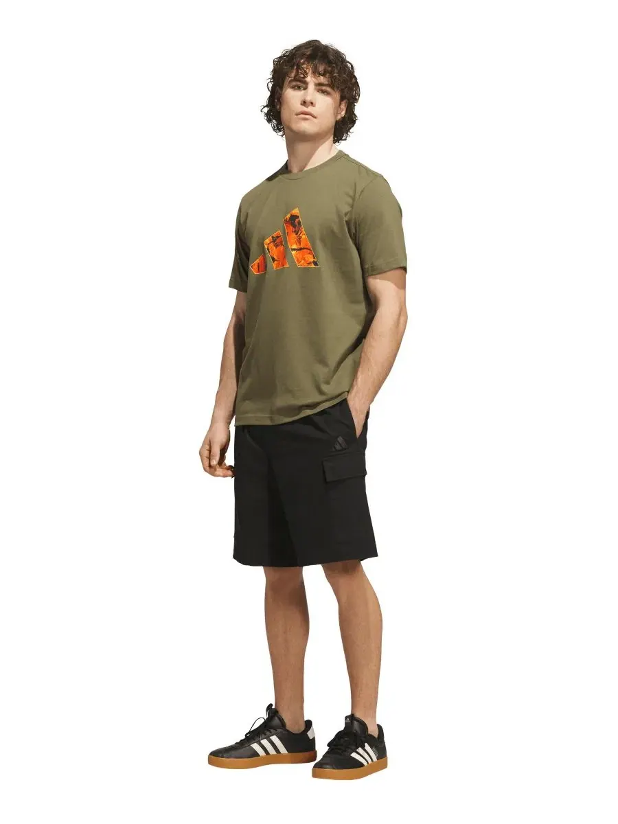 Футболка с принтом Rock Inspired Camo adidas — изображение 2 из 3, оливковый
