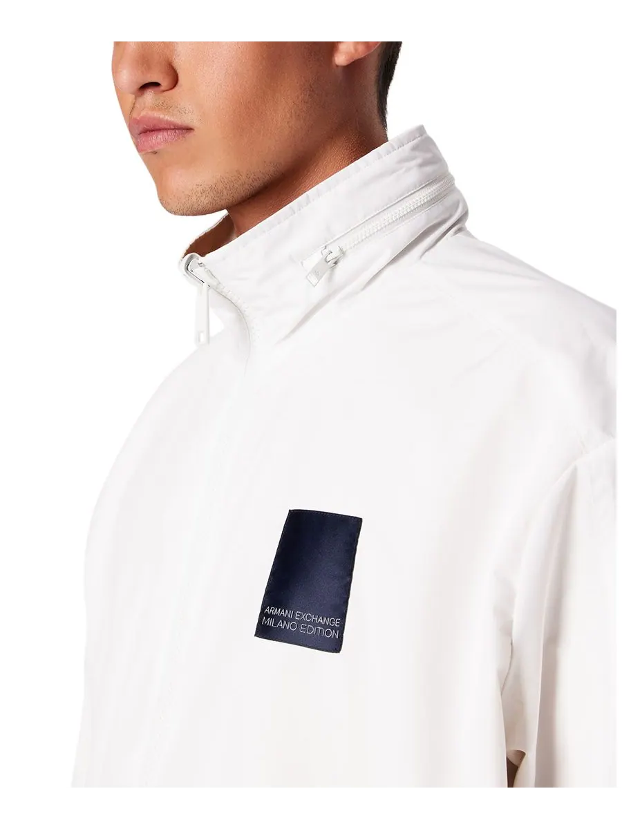 Мужская куртка Milano Limited Edition с двусторонней нашивкой и логотипом A|X Armani Exchange — изображение 3 из 4, белый
